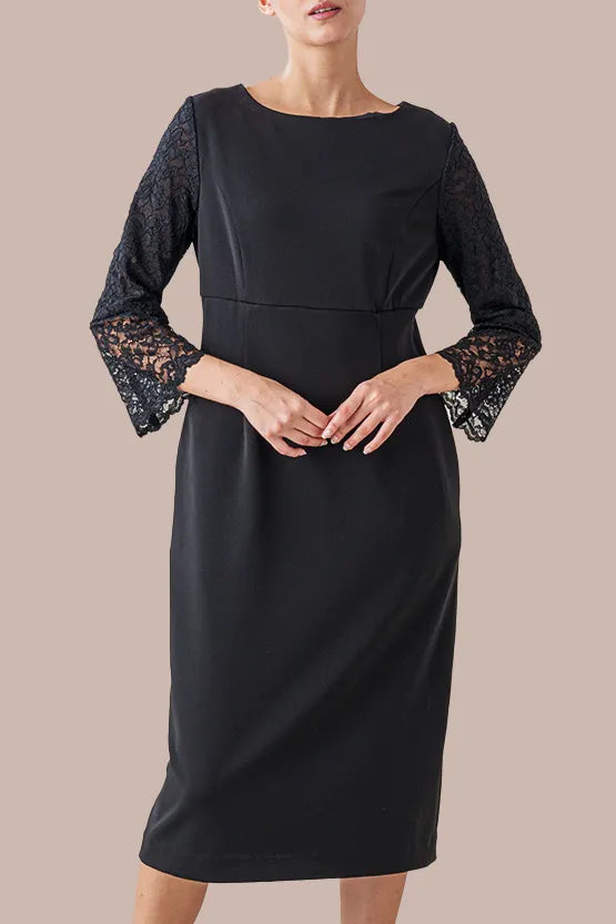 Space Material: Lace Bell Sleeve Dress