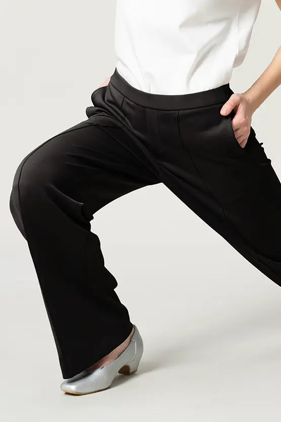 Space Material: Straight Wide Pants