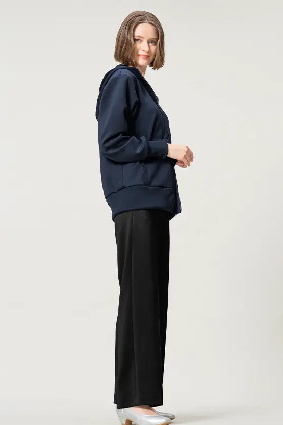 Space Material: Straight Wide Pants