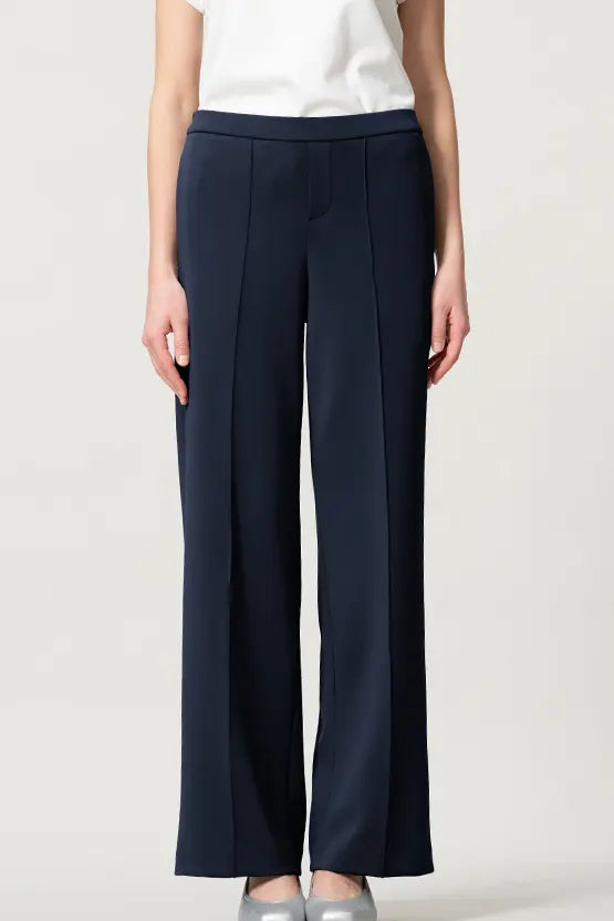 Space Material: Straight Wide Pants