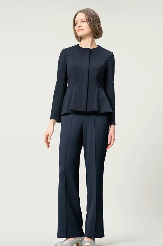 Space Material: Straight Wide Pants