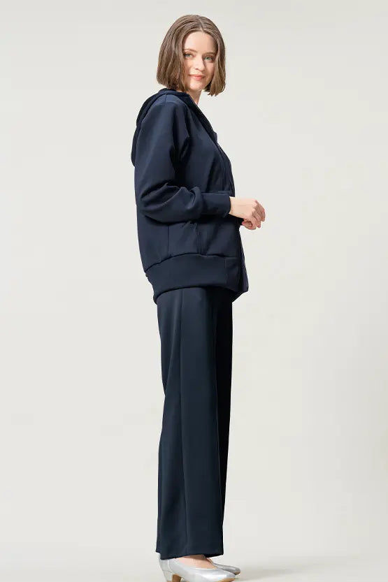 Space Material: Straight Wide Pants