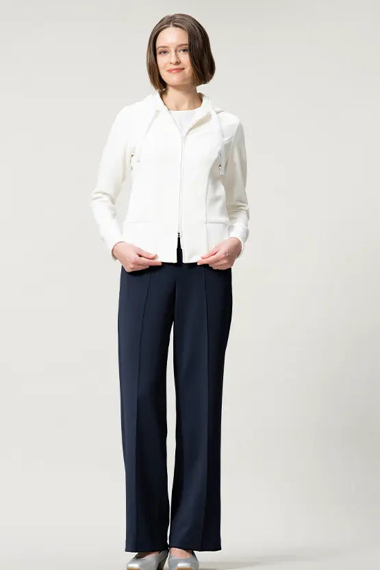 Space Material: Straight Wide Pants