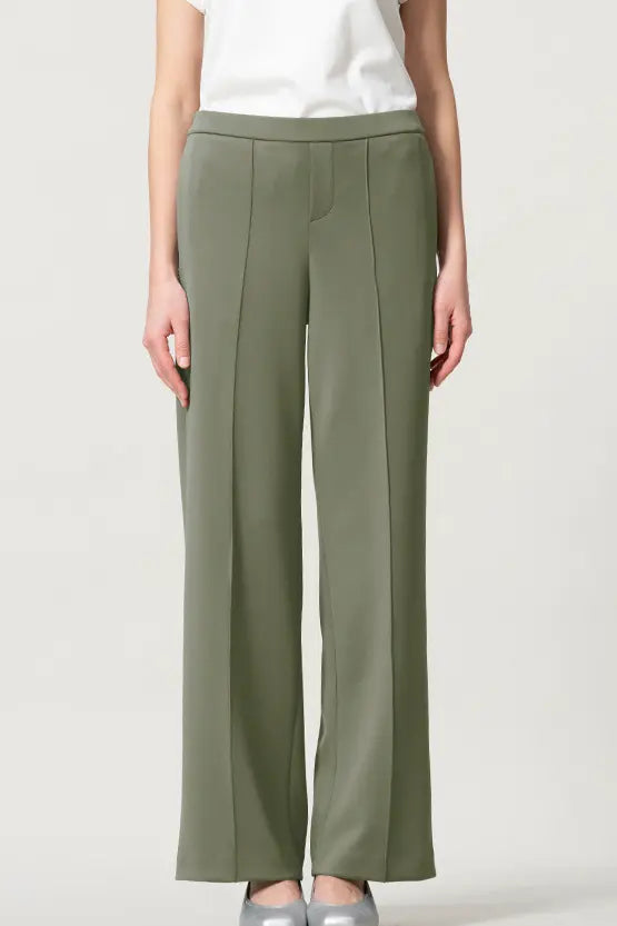 Space Material: Straight Wide Pants