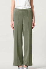 Space Material: Straight Wide Pants