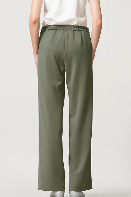 Space Material: Straight Wide Pants
