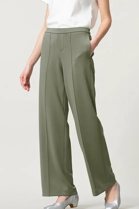 Space Material: Straight Wide Pants
