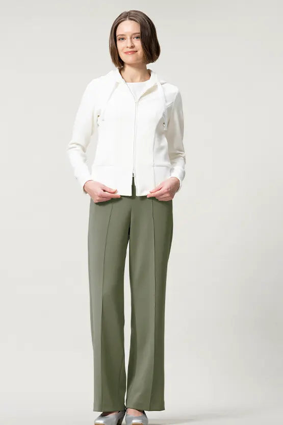 Space Material: Straight Wide Pants