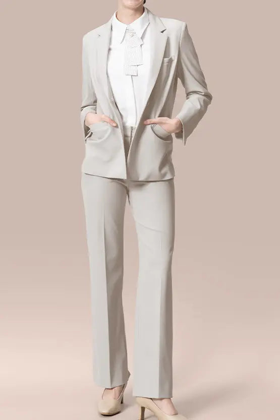 All-Season Material: Smart Stretch Smart Stretch Beige Straight Pants