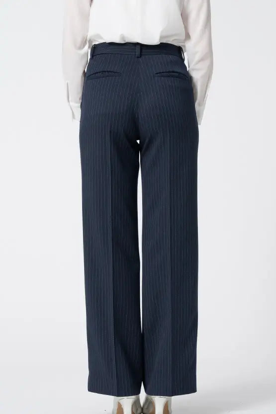 Active Warm Pinstripe: Straight Pants