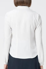 Back Satin Georgette: Frill Long-Sleeve Blouse