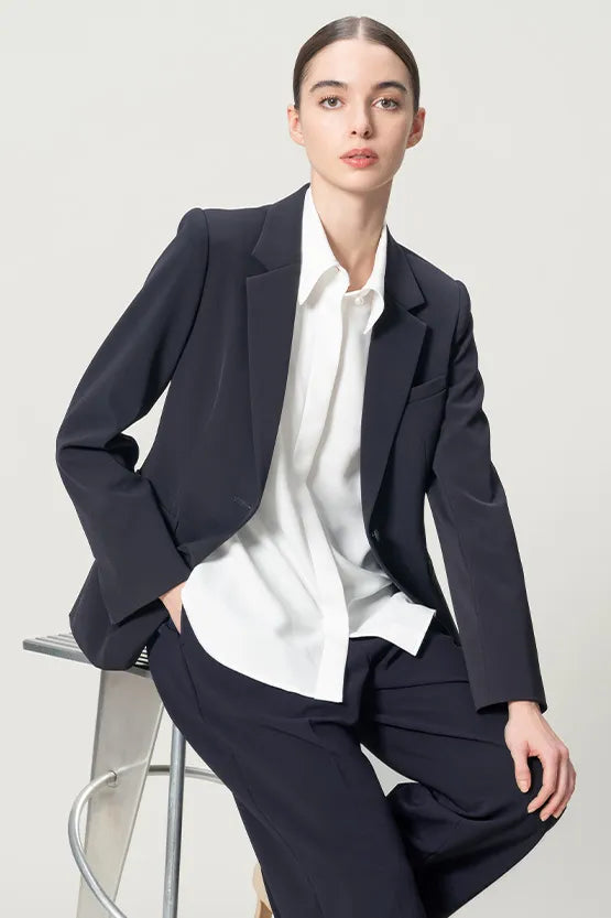 Stretch Georgette: Front Fly Shirt