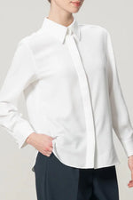 Stretch Georgette: Front Fly Shirt