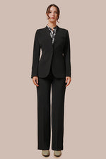 Stretch Chiffon: Stretch Chiffon Shadow Flower Frill Blouse