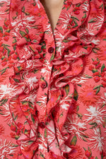 Stretch Chiffon: Ruffle Long-Sleeve Blouse