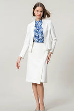 Stretch Chiffon: Frill Short-Sleeve Blouse