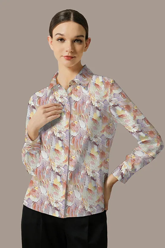 Stretch Georgette: Womanhood Front Fly Shirt