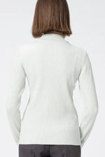 Washable Wool Knit: High-Neck Top