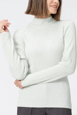 Washable Wool Knit: High-Neck Top
