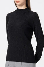 Washable Wool Knit: High-Neck Top