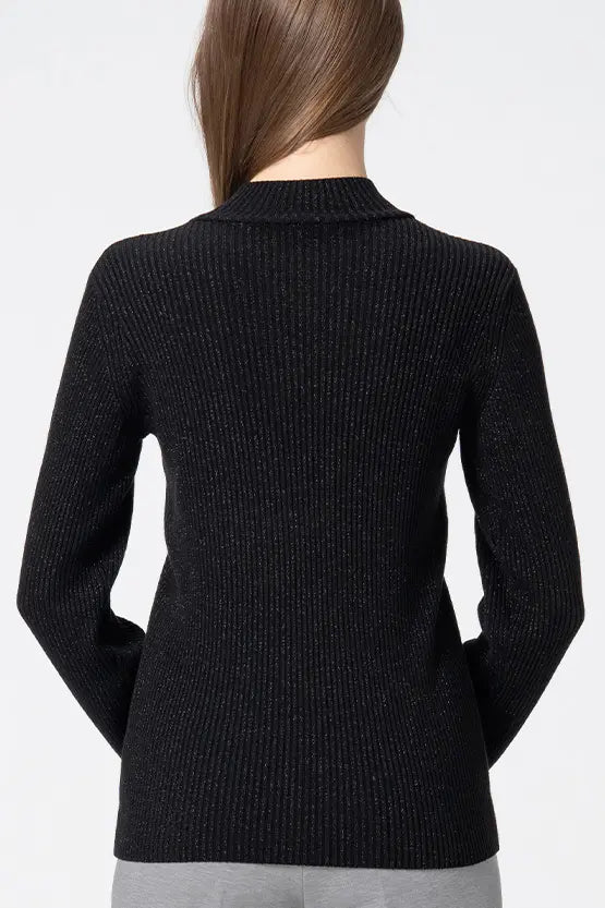 Washable Wool Knit: High-Neck Top