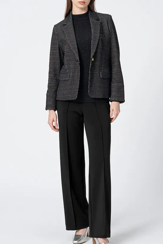 Washable Wool Knit: High-Neck Top