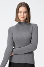 Washable Wool Knit: High-Neck Top