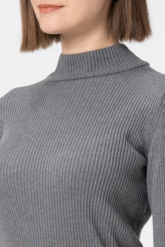 Washable Wool Knit: High-Neck Top