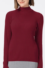 Washable Wool Knit: High-Neck Top