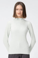 Washable Wool Knit: High-Neck Top