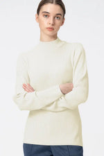 Washable Wool Knit: High-Neck Top
