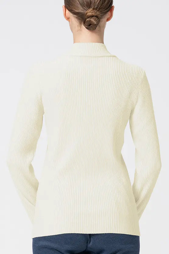Washable Wool Knit: High-Neck Top