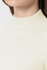 Washable Wool Knit: High-Neck Top