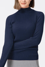 Washable Wool Knit: High-Neck Top