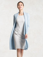 Baby Blue Kanazawa Washable Cardigan With Side Slits