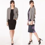 Grey Cotton Blend Stretch Bolero Jacket - Not Found