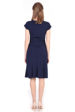 Navy Waist Gathered Dress - Sold Out