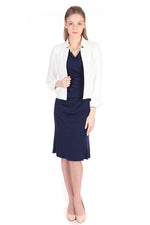 Navy Waist Gathered Dress - Sold Out