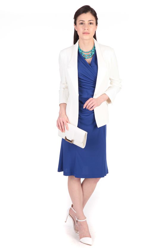 Royal Blue Waist Gathered Dress - Old Photos Sold Out