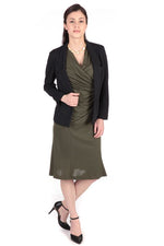 Olive Waist Gathered Dress - Sold Out