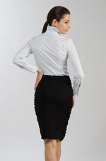 Black Side-Gathered Skirt - Sold Out