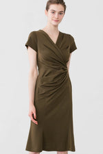 Khaki Gather Dress
