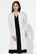 White Kanazawa-Made Cardigan With Side Slits