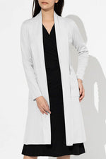White Kanazawa-Made Cardigan With Side Slits