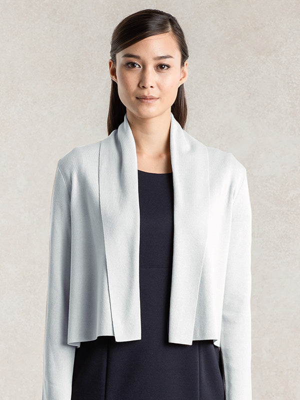 White Kanazawa-Made Short Cardigan