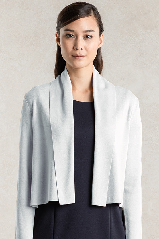 White Kanazawa-Made Short Cardigan
