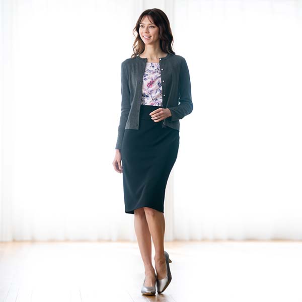 Pair it with a cardigan for an office look