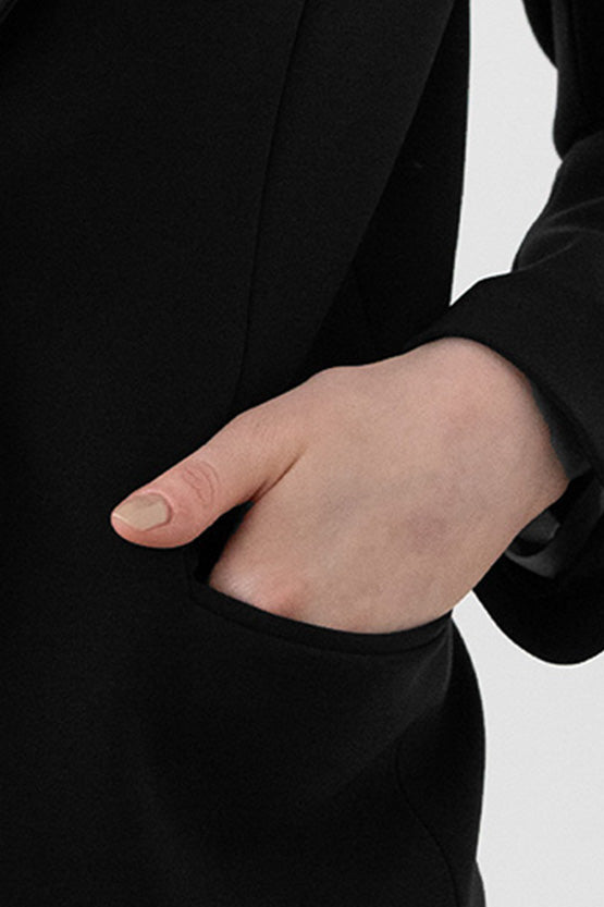 [Year-round material, unlined] Smart Stretch Black Three-Pocket Tailored Jacket