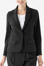 [Year-round material, unlined] Smart Stretch Black Three-Pocket Tailored Jacket