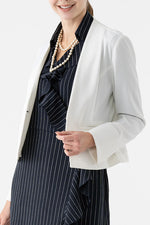 Active Cool: Cooling White Front Hook Collarless Jacket